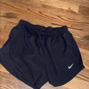 All black Nike shorts
